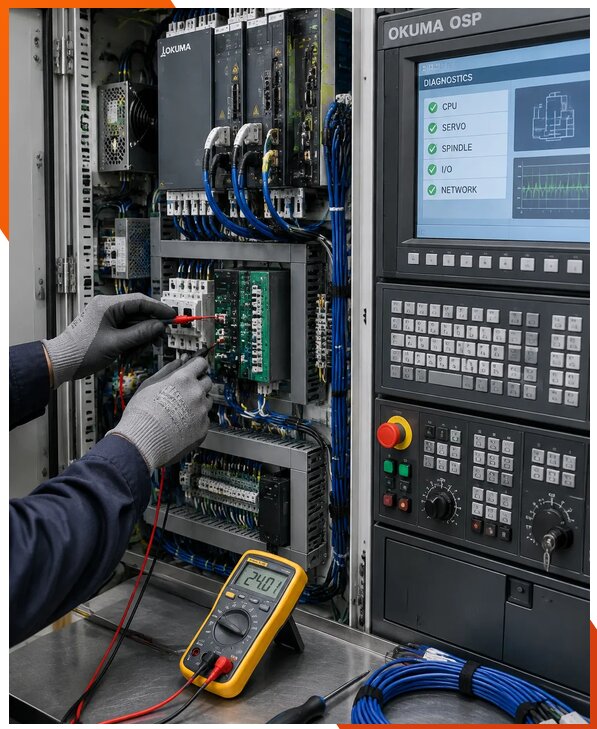 Ремонт систем ЧПУ Okuma OSP в Пушкине